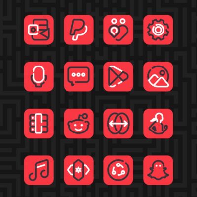 Linios Red - Icon Pack Android Screenshot 4