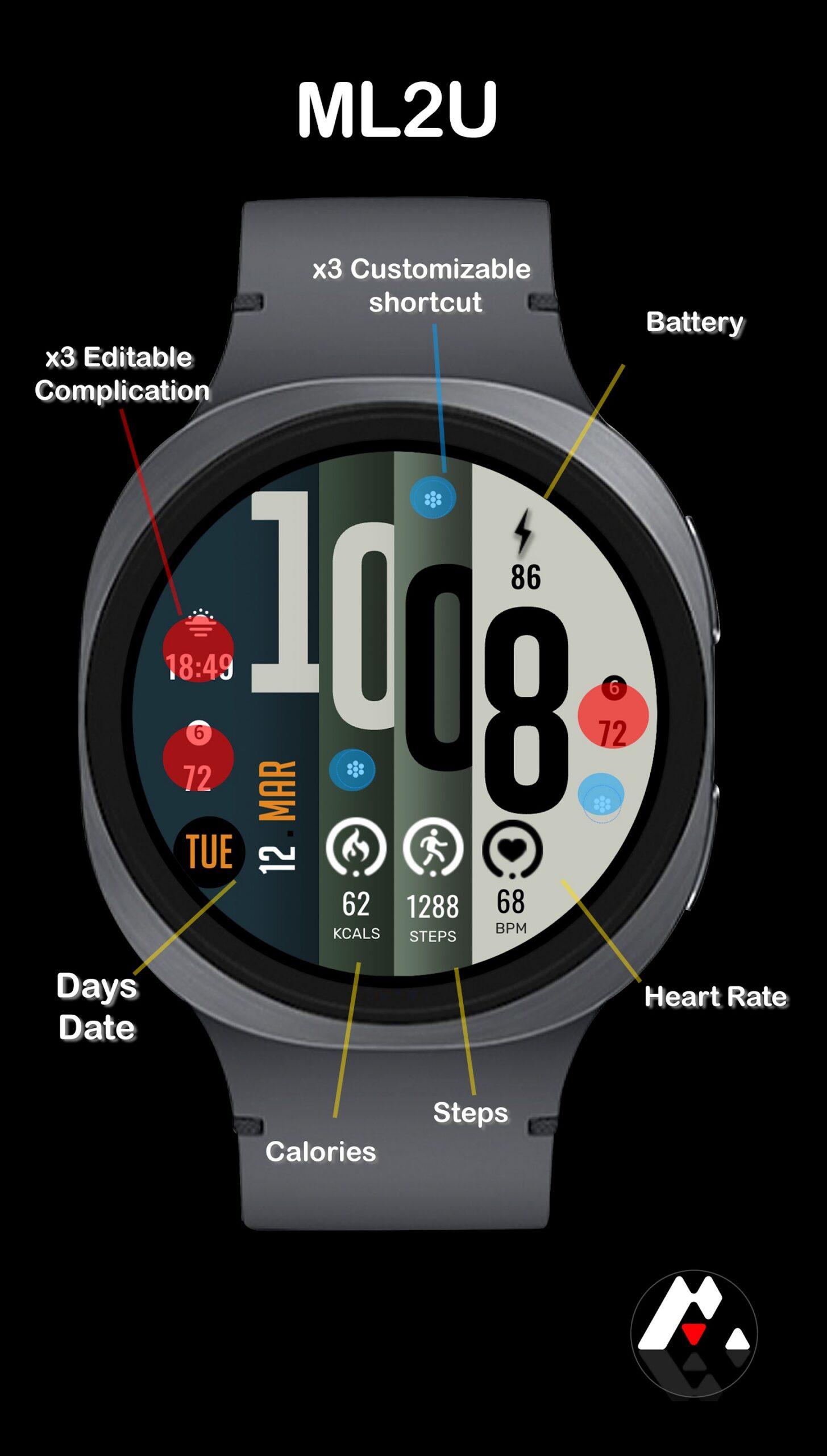 ML2U 147 Watch Face Android Screenshot 3