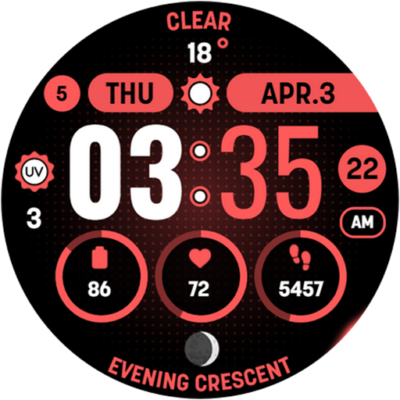MOON KNIGHT Digital Watch Face Android Screenshot