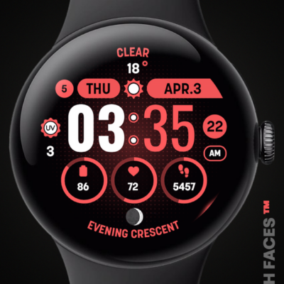 MOON KNIGHT Digital Watch Face Android Screenshot 2