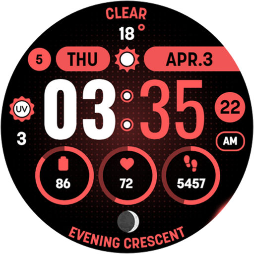 MOON KNIGHT Digital Watch Face Android Screenshot