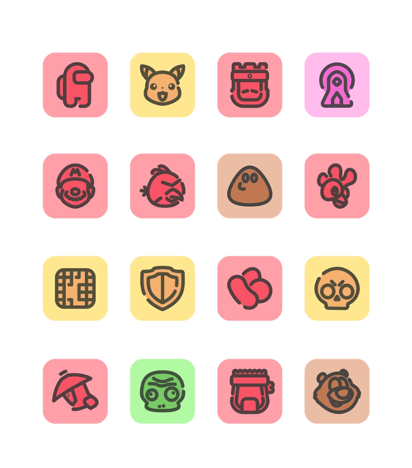 Material You Square Icon Pack Android Screenshot 3