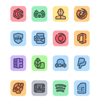 Material You Square Icon Pack Android Screenshot 4