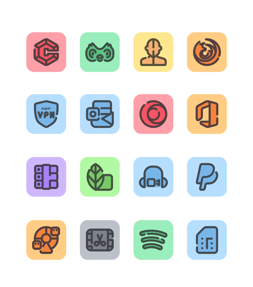Material You Square Icon Pack Android Screenshot 4