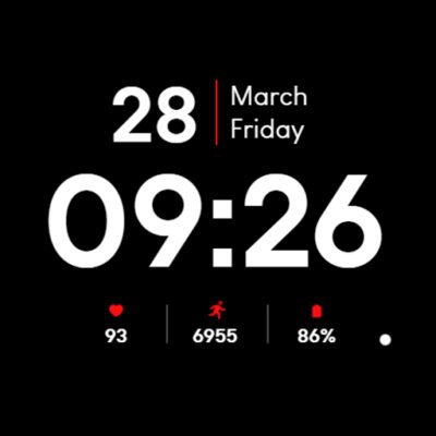 Minimal BOLD - Watch Face Android Screenshot