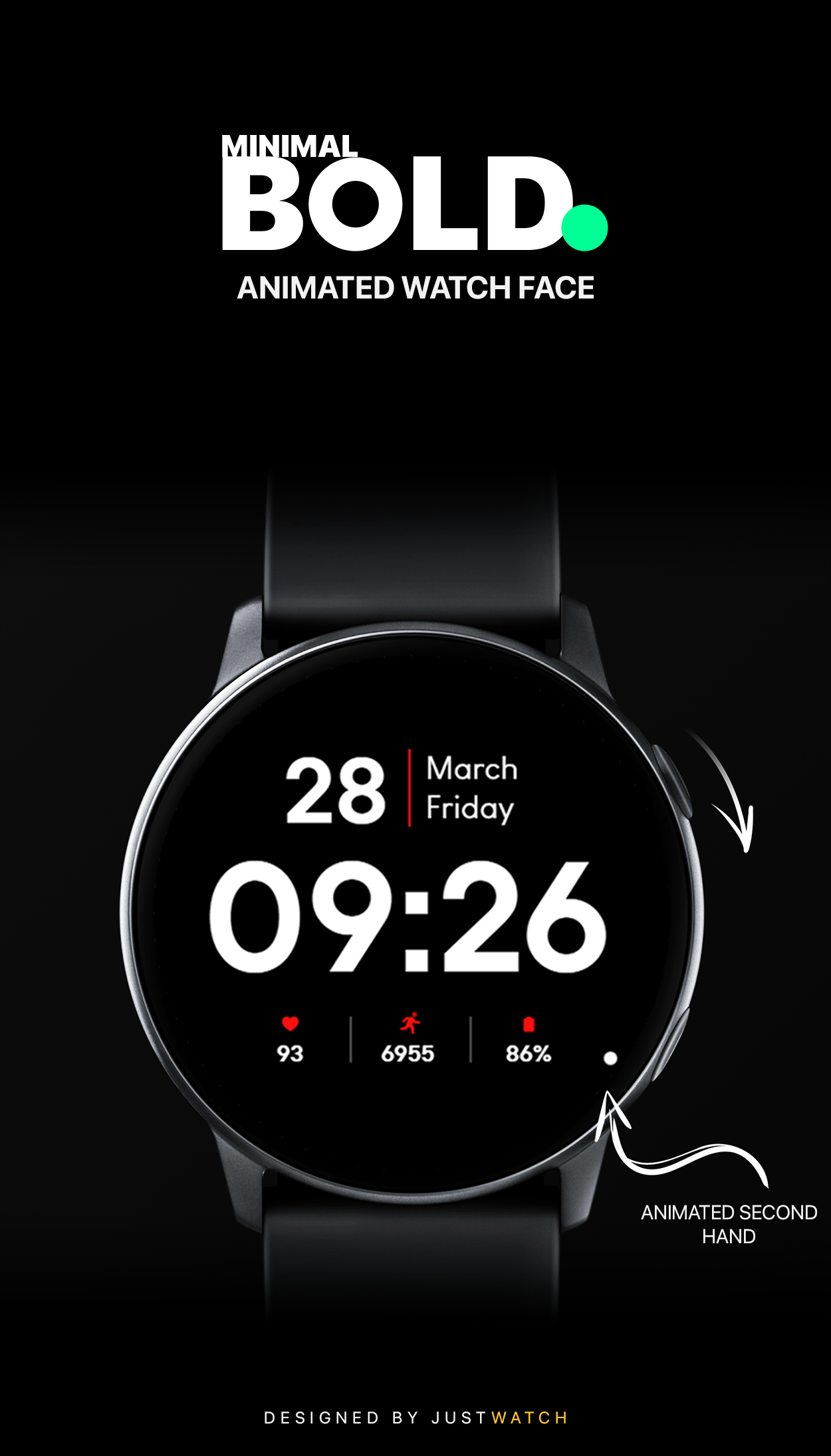 Minimal BOLD - Watch Face Android Screenshot 4