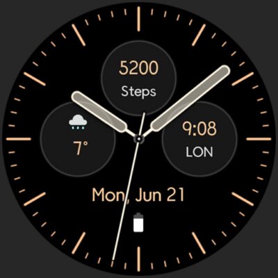 Modern Analog: Watch face Android Screenshot