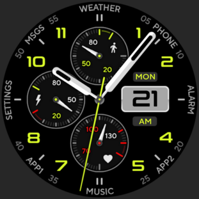 Motion 0x Watch Face Android Screenshot