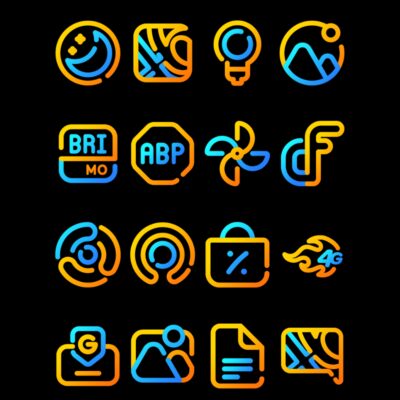 Nuclear - Lines Icon Pack Android Screenshot 2