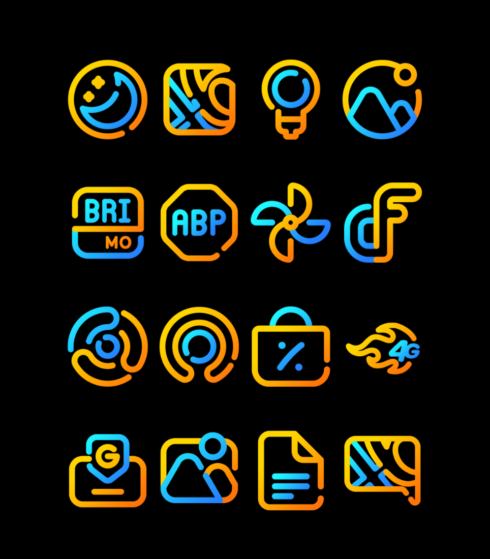 Nuclear - Lines Icon Pack Android Screenshot 2