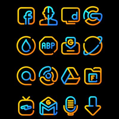 Nuclear - Lines Icon Pack Android Screenshot 3