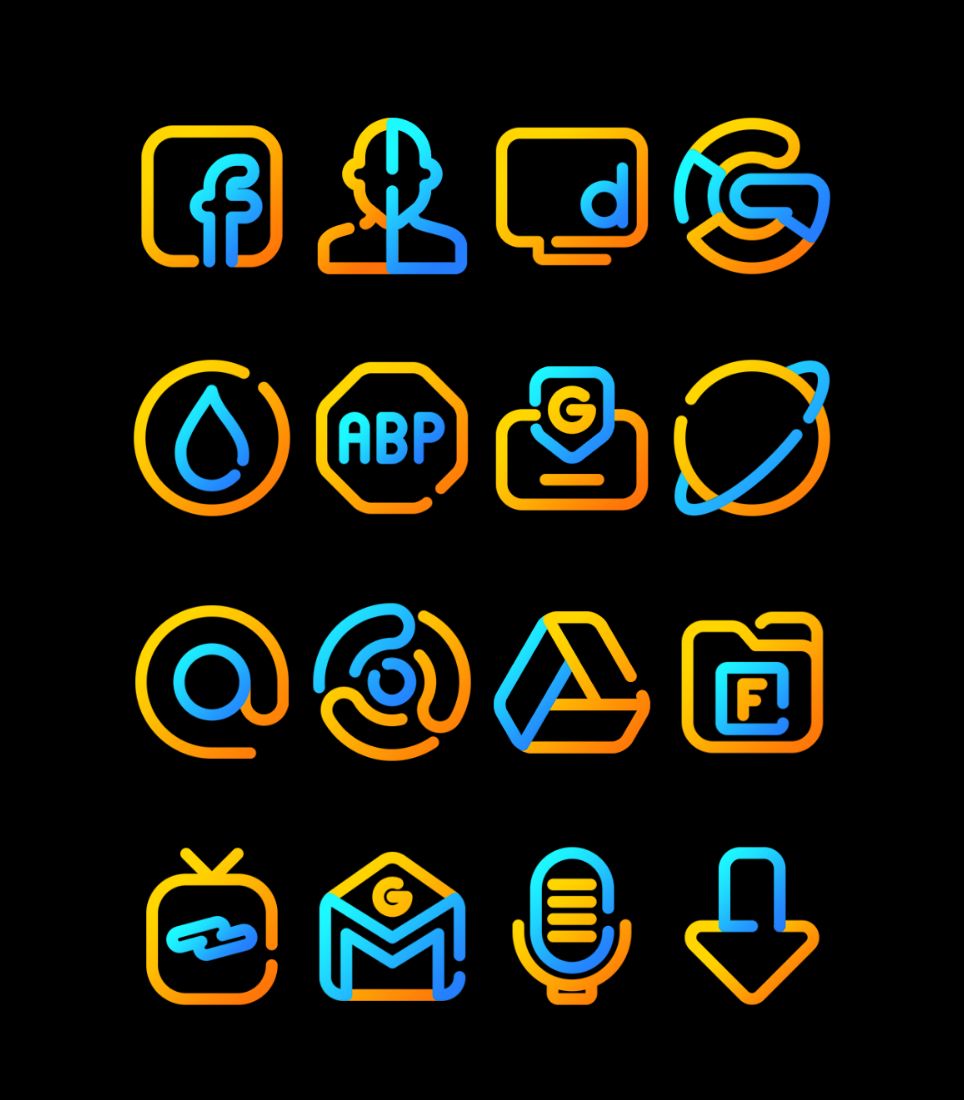 Nuclear - Lines Icon Pack Android Screenshot 3