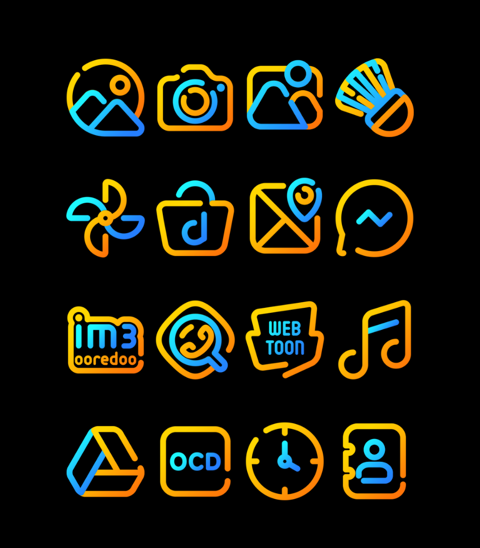 Nuclear - Lines Icon Pack Android Screenshot 4