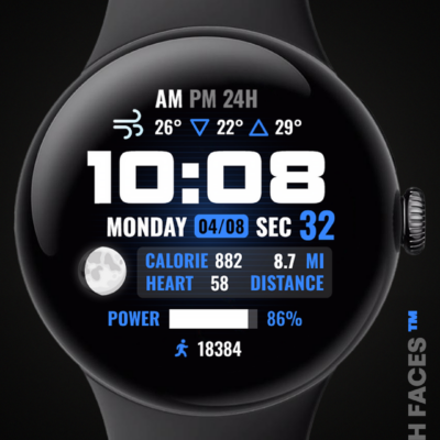 ODYSSEY Digital Watch Face Android Screenshot 2
