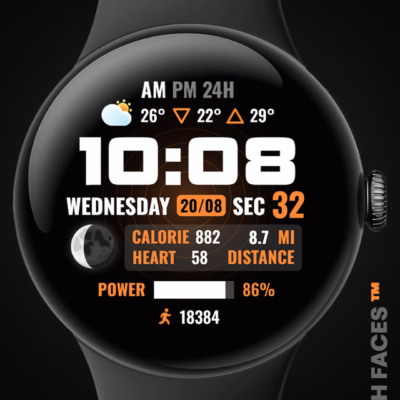 ODYSSEY Digital Watch Face Android Screenshot 4