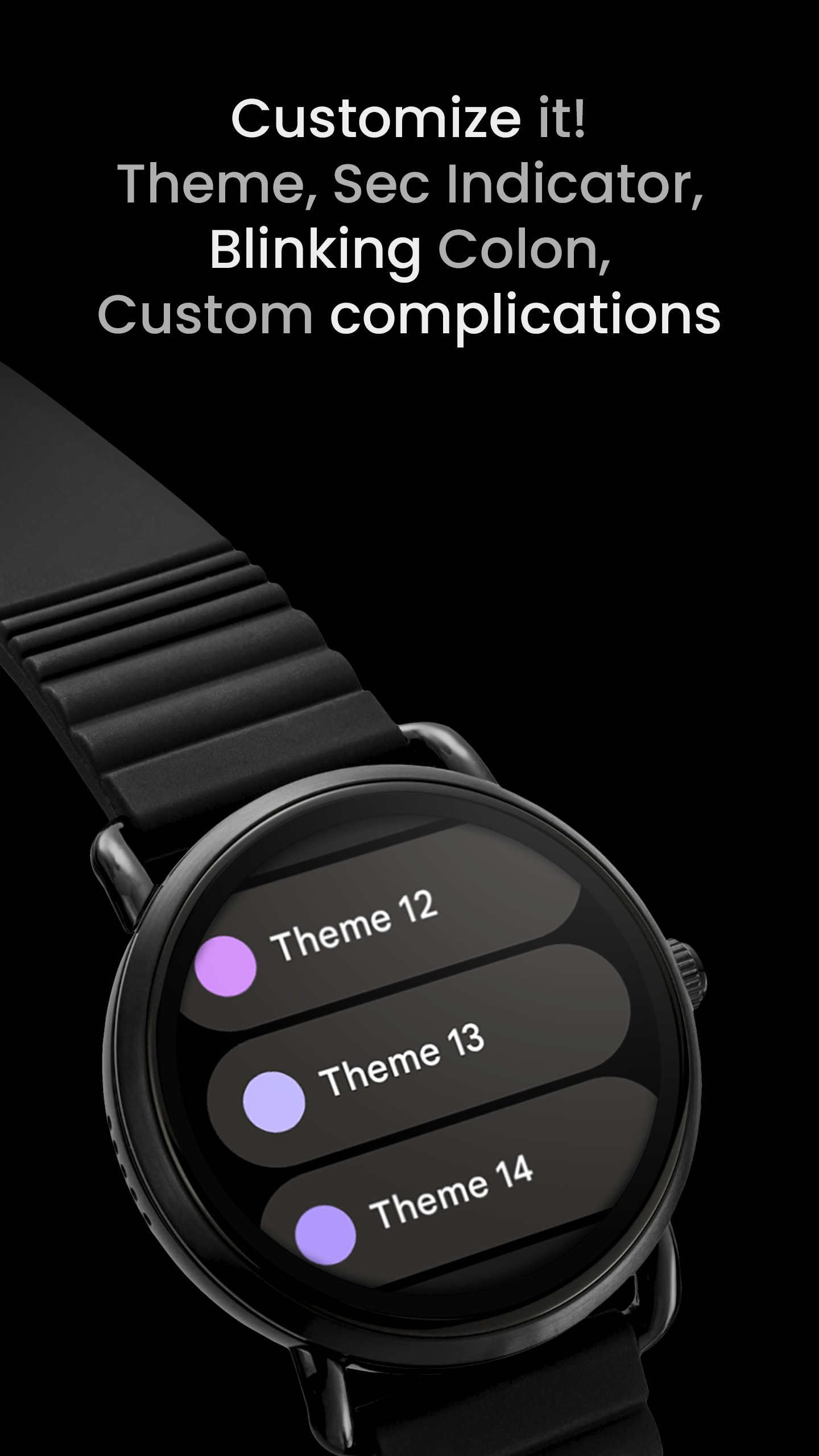 OS 3 Digital: Watch face Android Screenshot 4