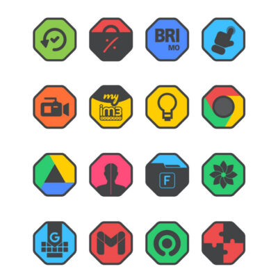 Octa Dark - Icon Pack Android Screenshot 2