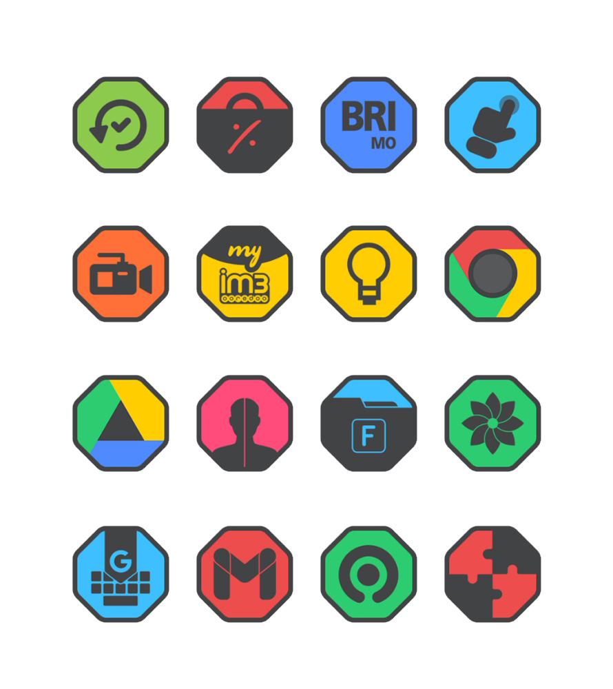 Octa Dark - Icon Pack Android Screenshot 2