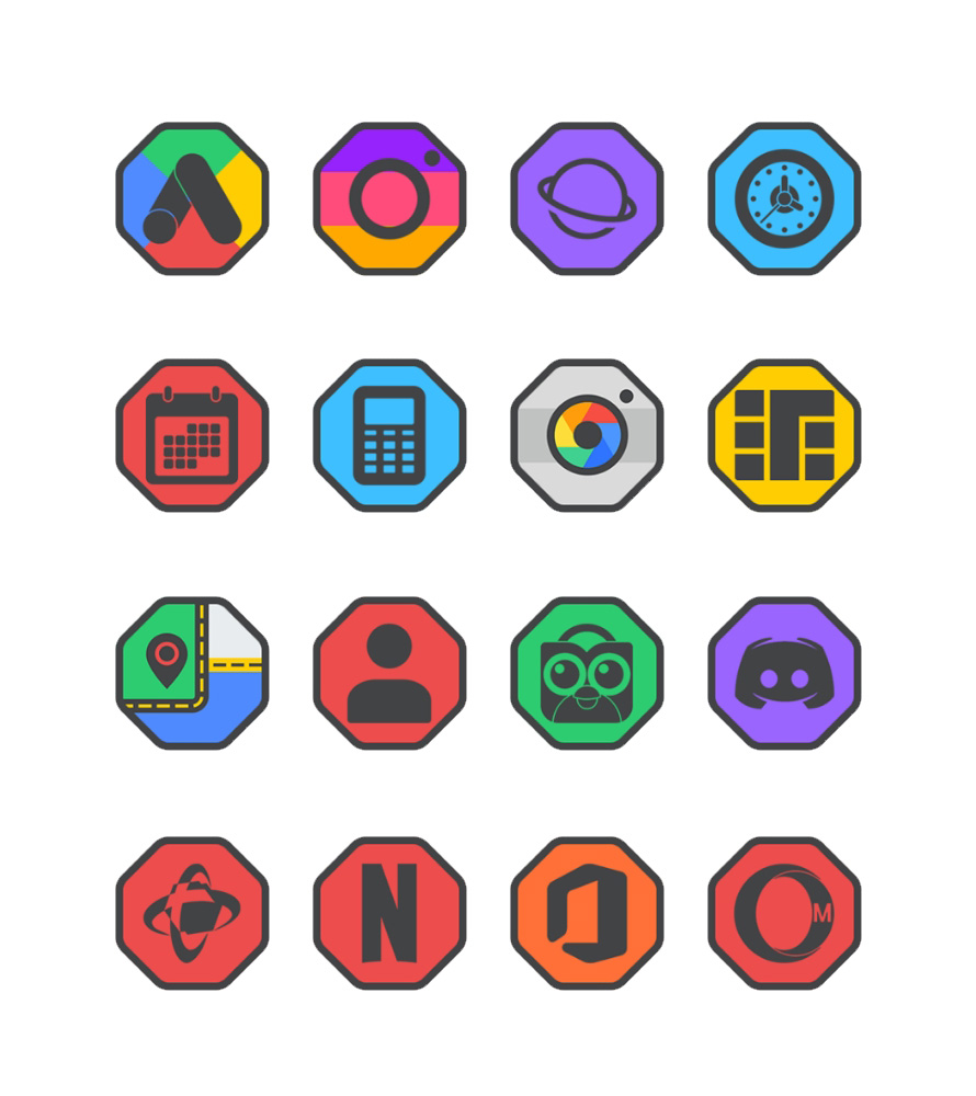 Octa Dark - Icon Pack Android Screenshot 3