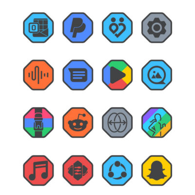 Octa Dark - Icon Pack Android Screenshot 4
