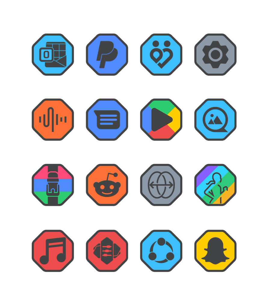 Octa Dark - Icon Pack Android Screenshot 4