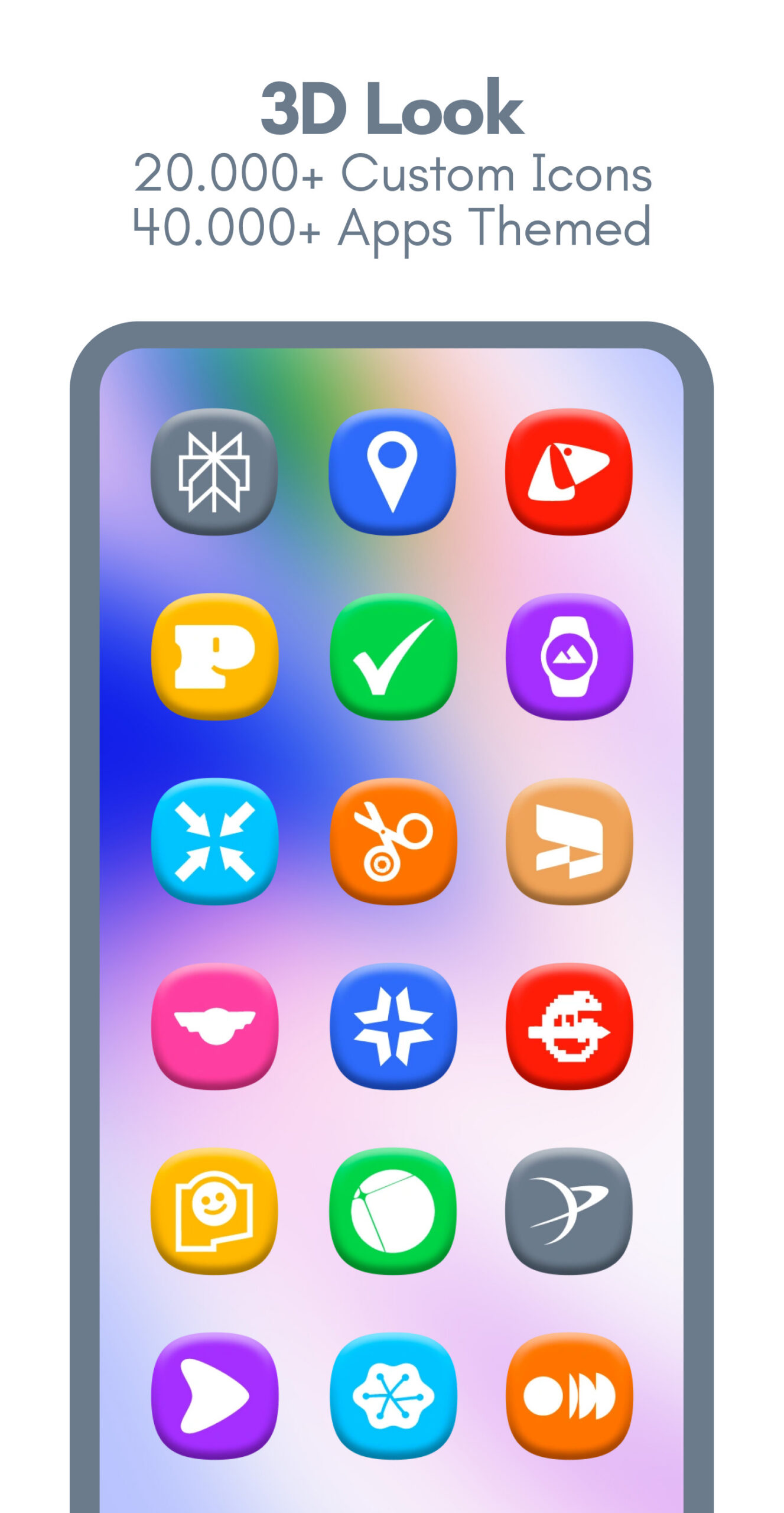 One 3D Color Icon Pack Android Screenshot 3