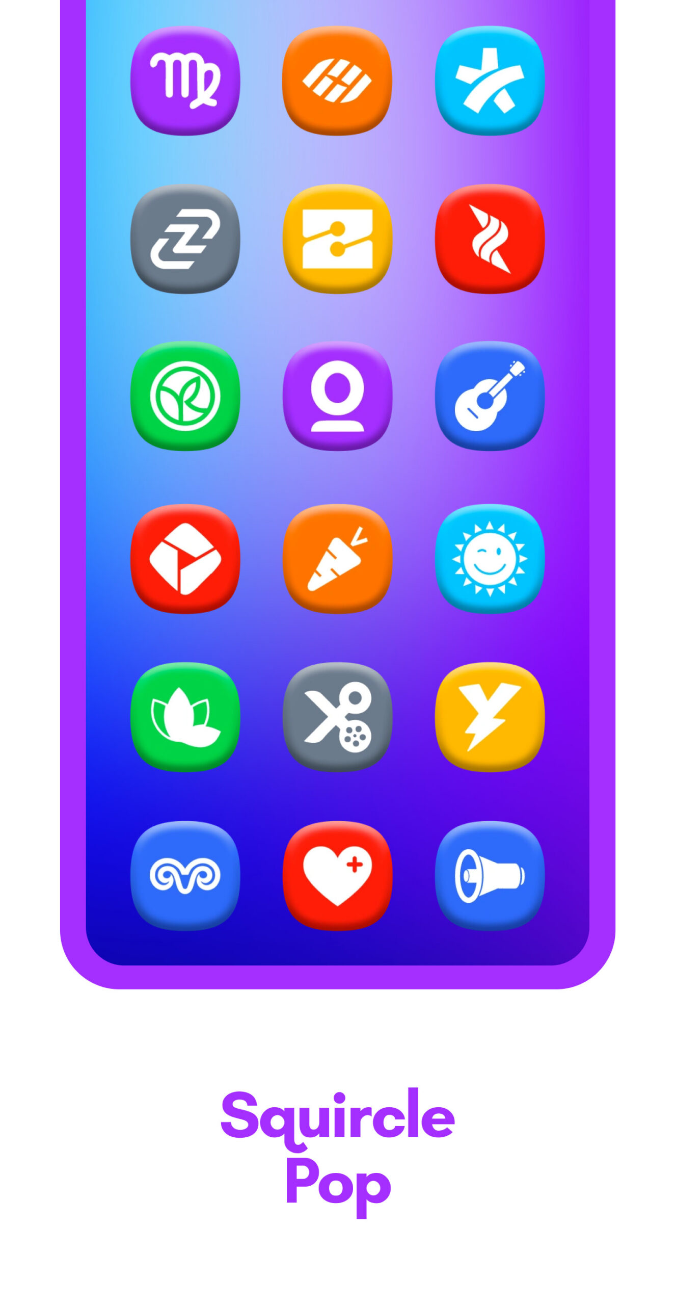 One 3D Color Icon Pack Android Screenshot 4