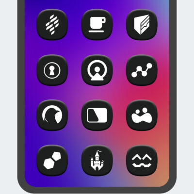 One 3D Dark Icon Pack Android Screenshot 4