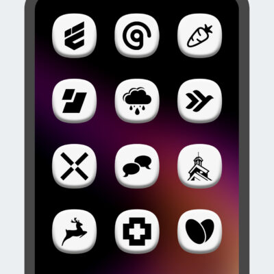 One 3D White Icon Pack Android Screenshot 3