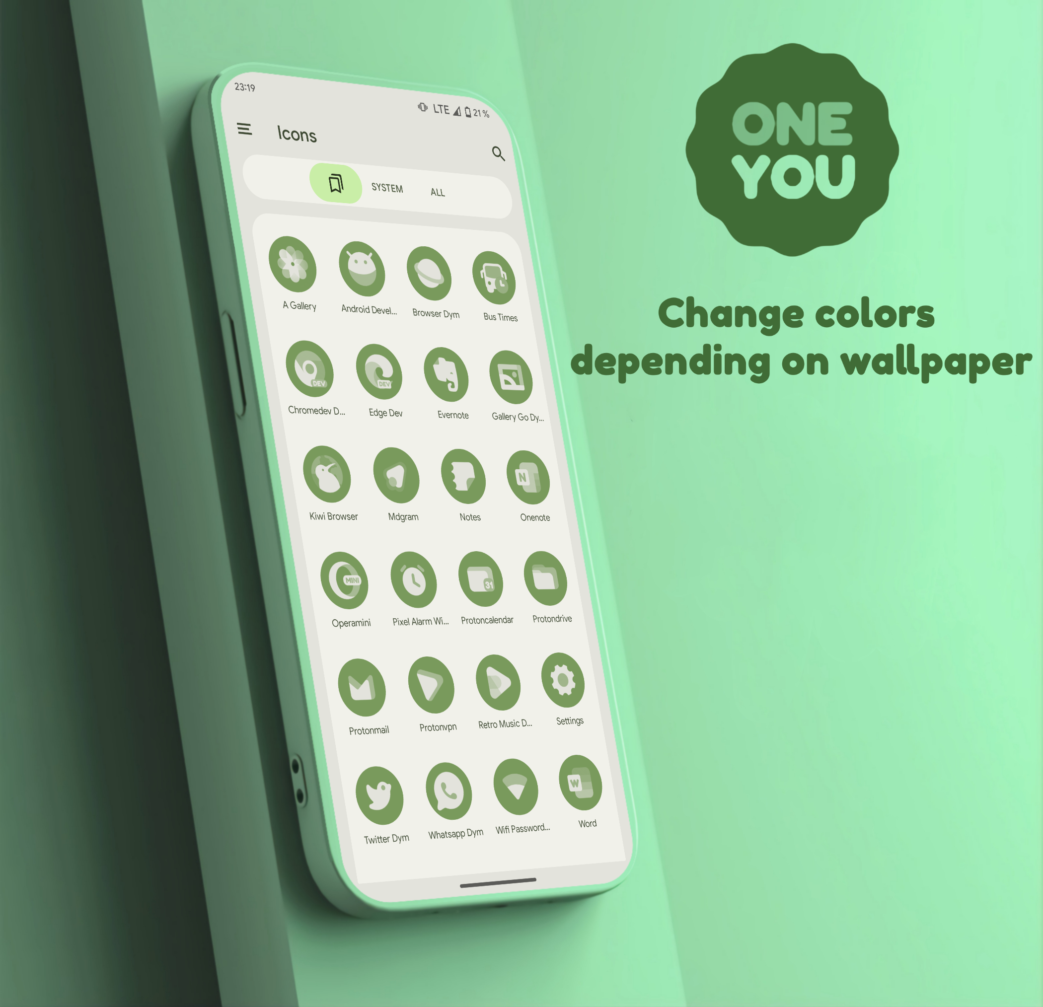 OneYou Icon Pack Android Screenshot 2