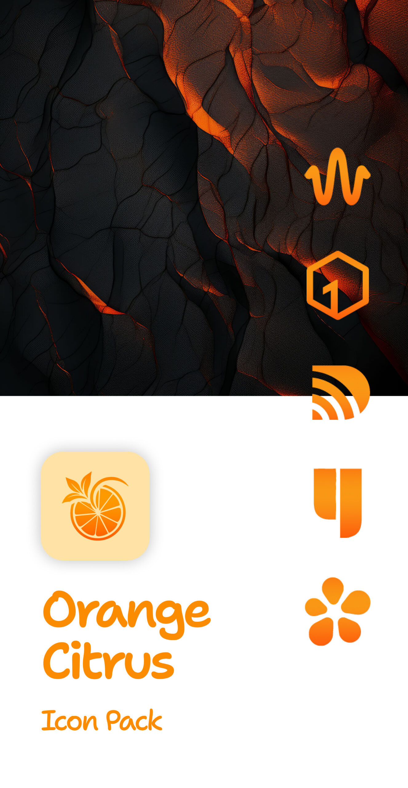 Orange Citrus Icon Pack Android Screenshot 2