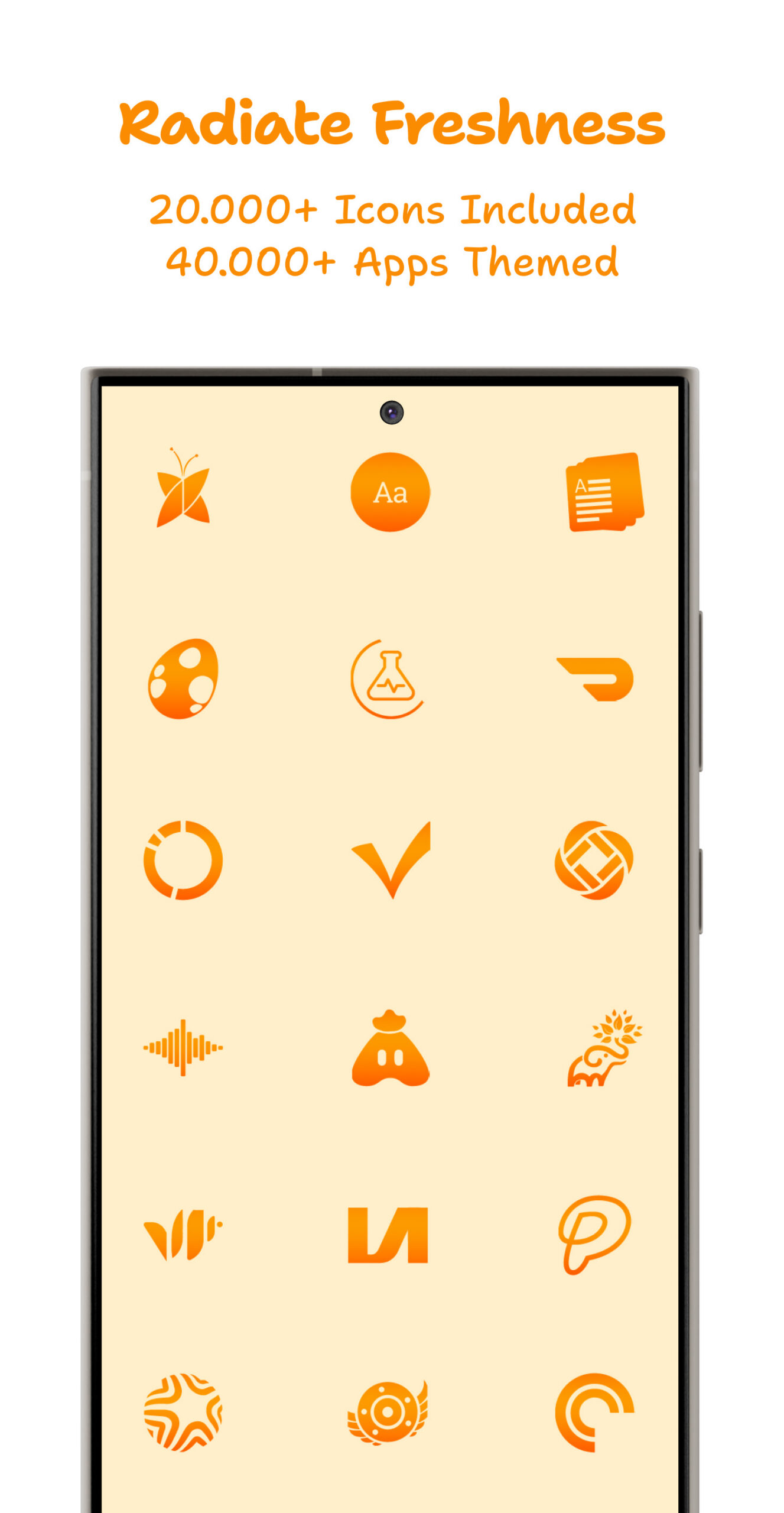 Orange Citrus Icon Pack Android Screenshot 3