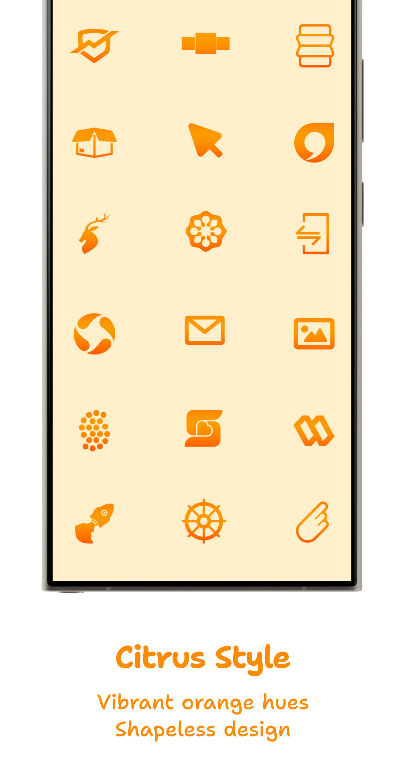 Orange Citrus Icon Pack Android Screenshot 4