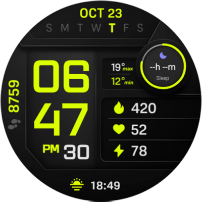 PIXEL INSTINCT 3 Watch Face Android Screenshot