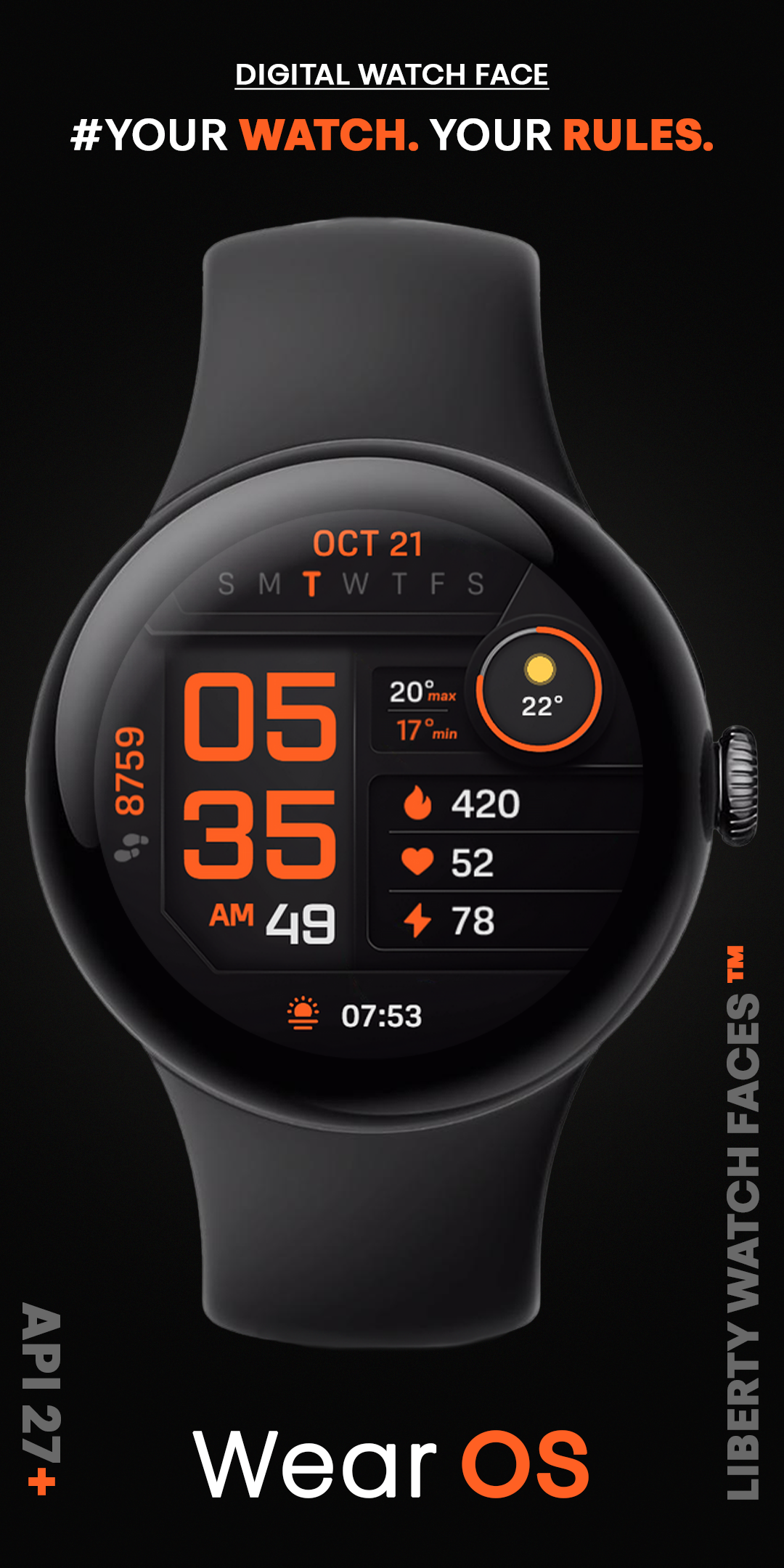 PIXEL INSTINCT 3 Watch Face Android Screenshot 4