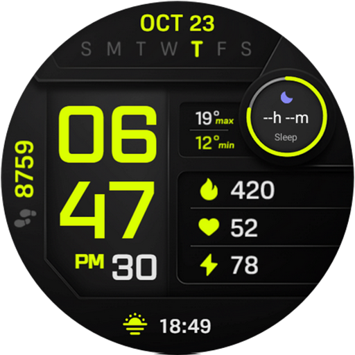 PIXEL INSTINCT 3 Watch Face Android Screenshot