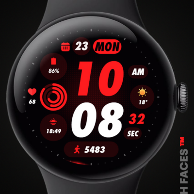 PIXEL SPORT PRO Watch Face Android Screenshot 2