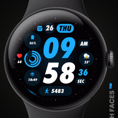 PIXEL SPORT PRO Watch Face Android Screenshot 4