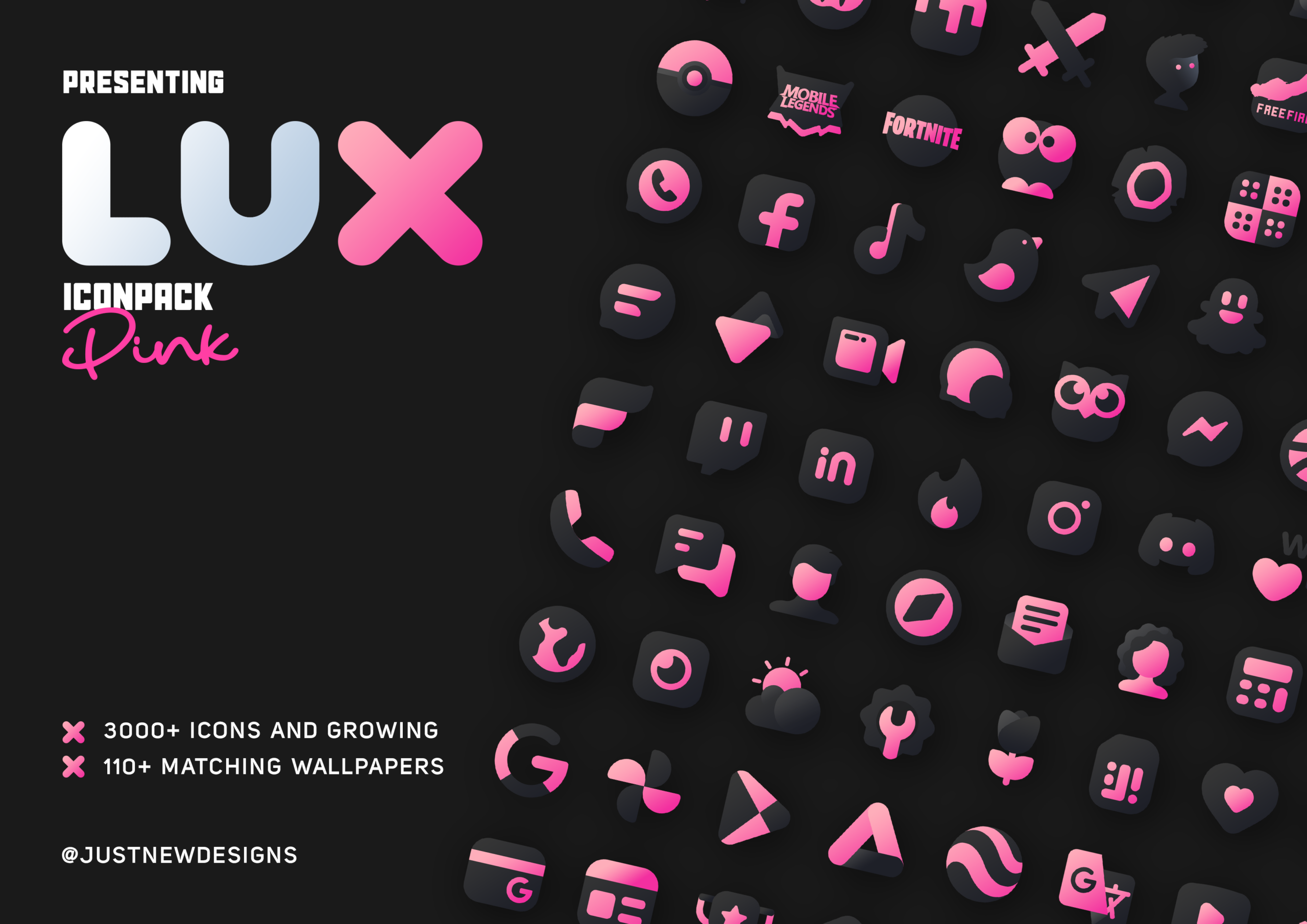 Pink IconPack : LuX Android Screenshot 2