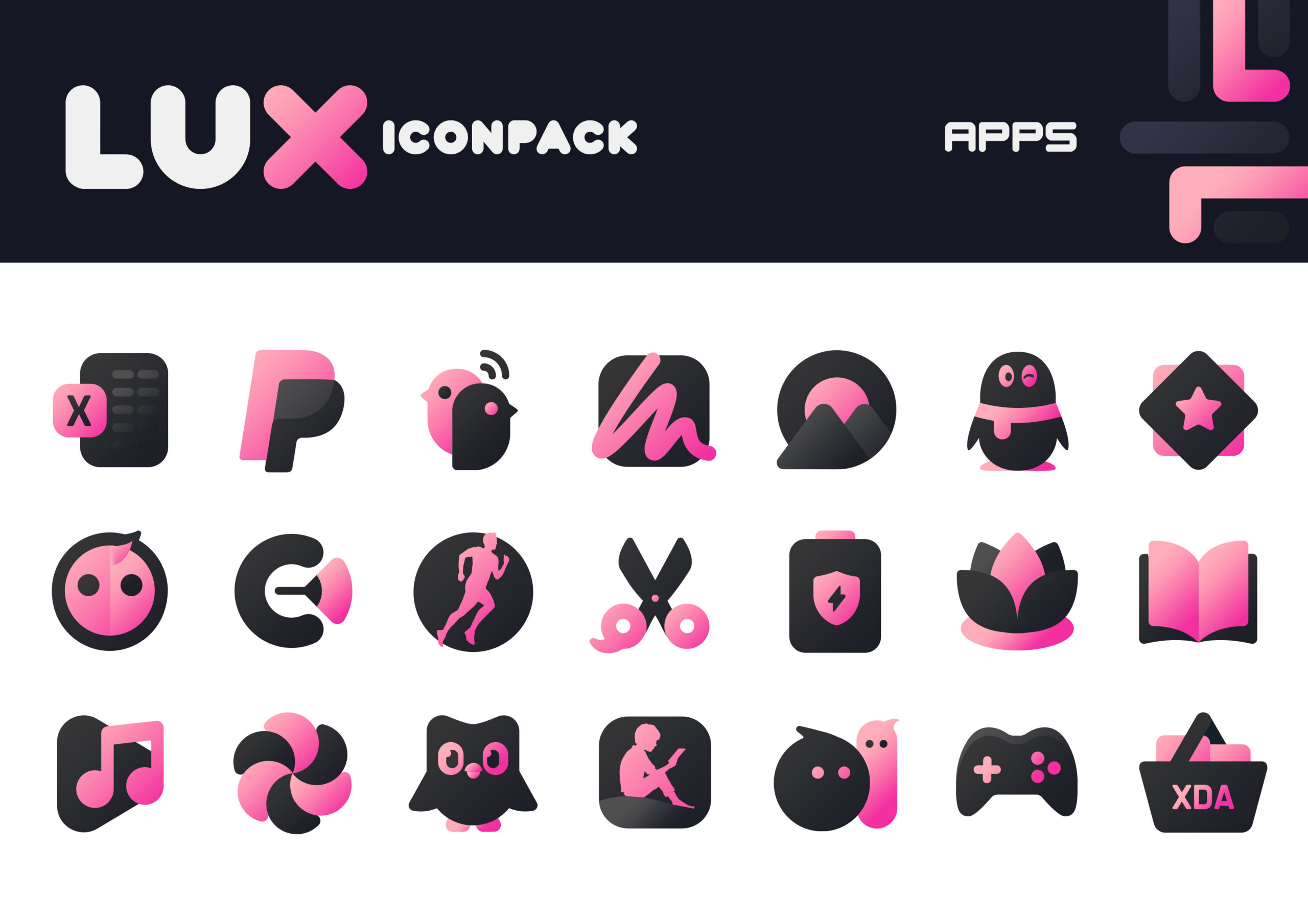 Pink IconPack : LuX Android Screenshot 4