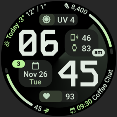 Pioneer Watch Face Android Screenshot