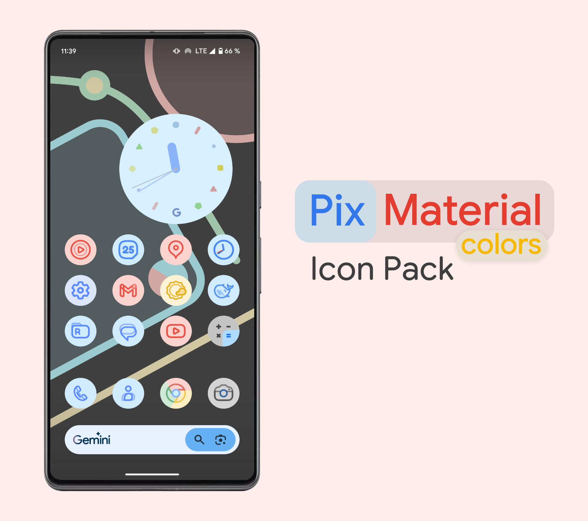 Pix Material Colors Icon Pack Android Screenshot 2