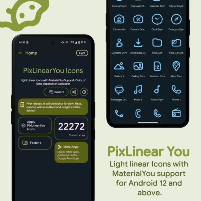 PixLinear You Icon Pack Android Screenshot 2