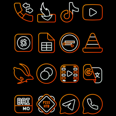 PumpkinLine Orange - Icon Pack Android Screenshot 2