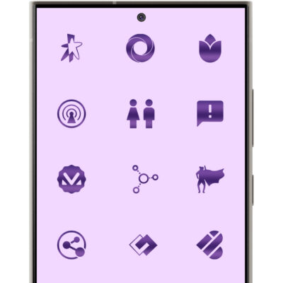 Purple Obsidian Icon Pack Android Screenshot 3