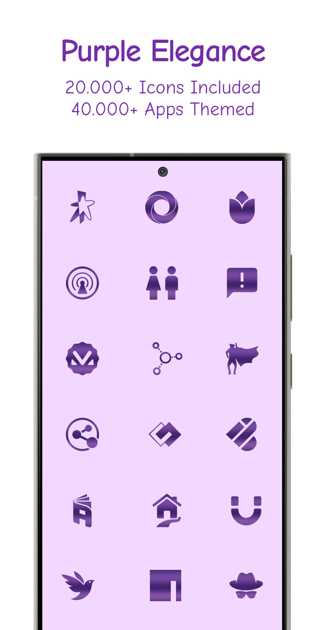 Purple Obsidian Icon Pack Android Screenshot 3