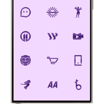 Purple Obsidian Icon Pack Android Screenshot 4