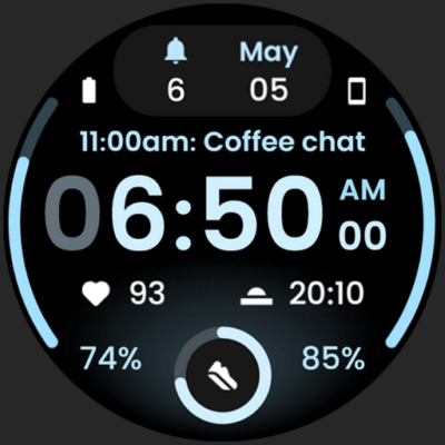 React 2: Watch face Android Screenshot