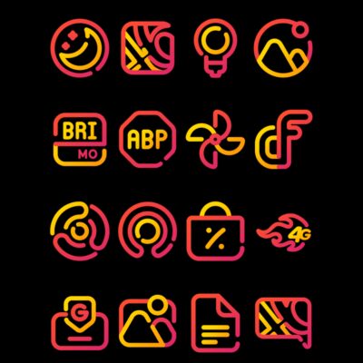 Red Carpet - Lines Icon Pack Android Screenshot 2
