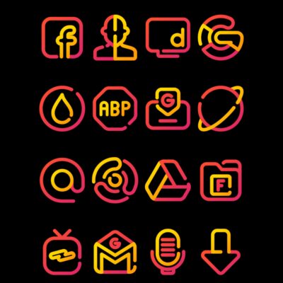 Red Carpet - Lines Icon Pack Android Screenshot 3